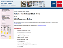 Tablet Screenshot of programm.vhs-kleve.de